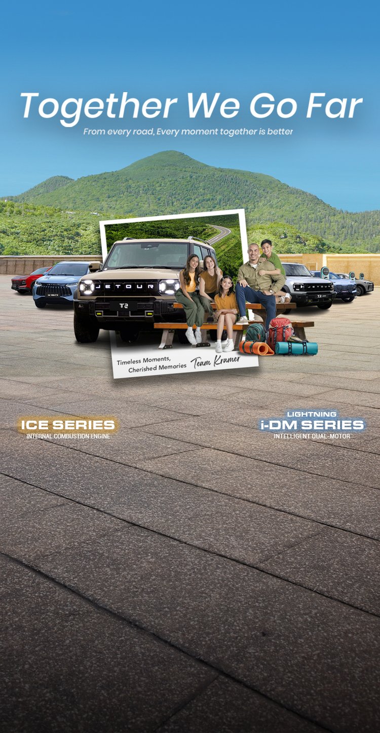 Doug Kramer with JETOUR T2 SUV showcasing rugged design, 4x4 capability, and urban style in the Philippines