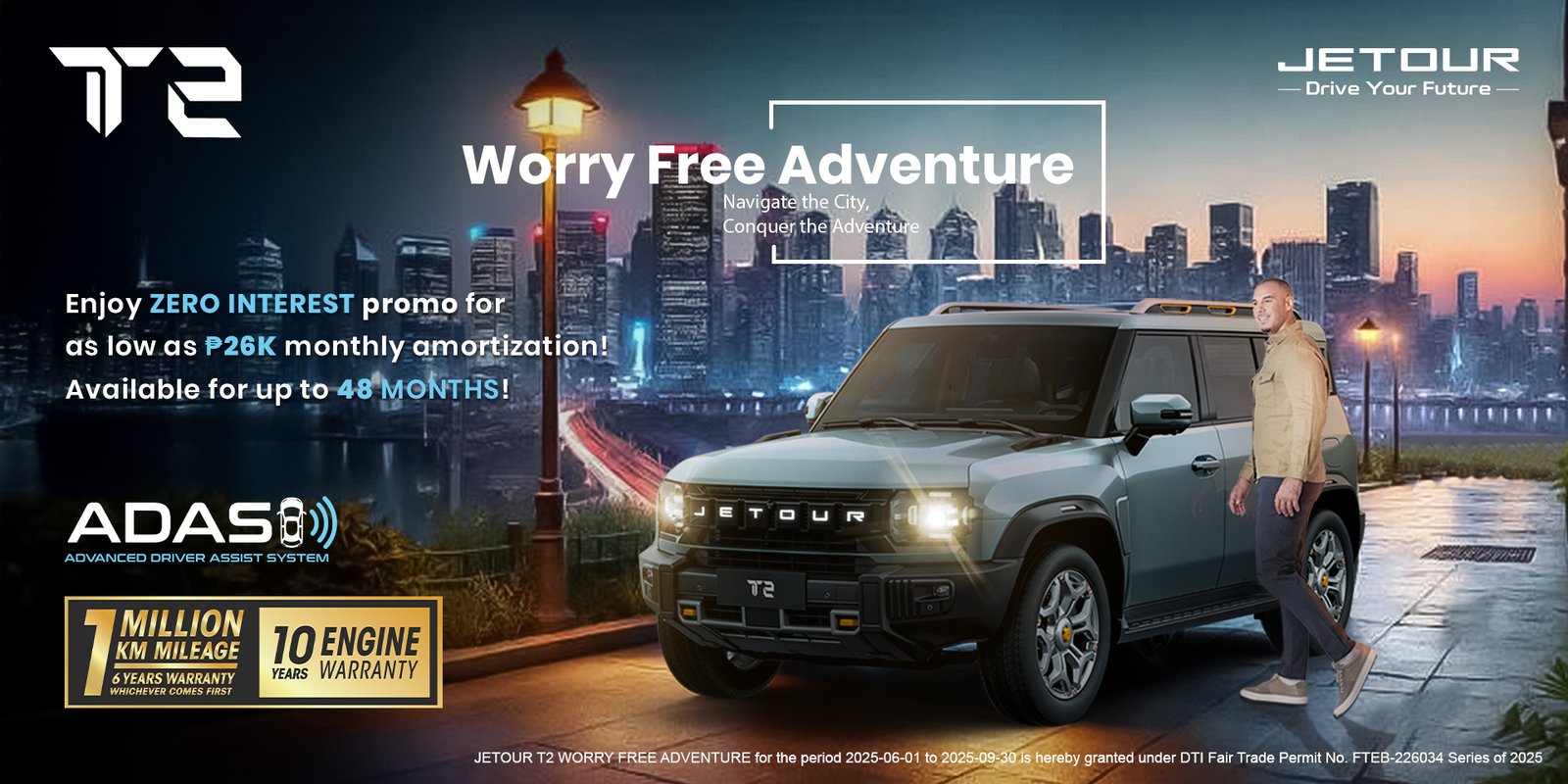 JETOUR T2 Promo – Zero Interest, ₱26K Monthly | Jetour PH